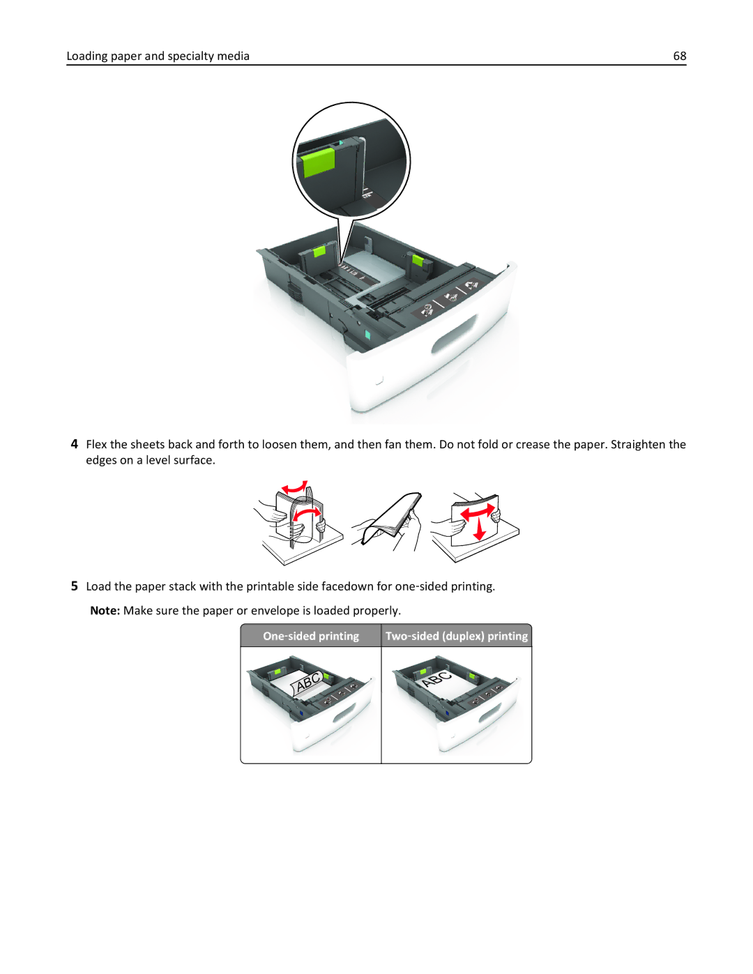 Lexmark 237, MX710DHE, 24T7310, 037 manual One ‑sided printing Two ‑sided duplex printing 