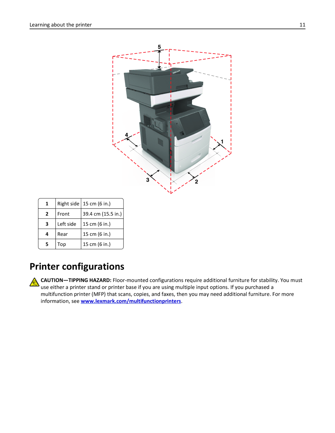 Lexmark 24TT204, MX711DTHE, MX710DE, MX711DE, 24T7406, 24T7401 manual Printer configurations 