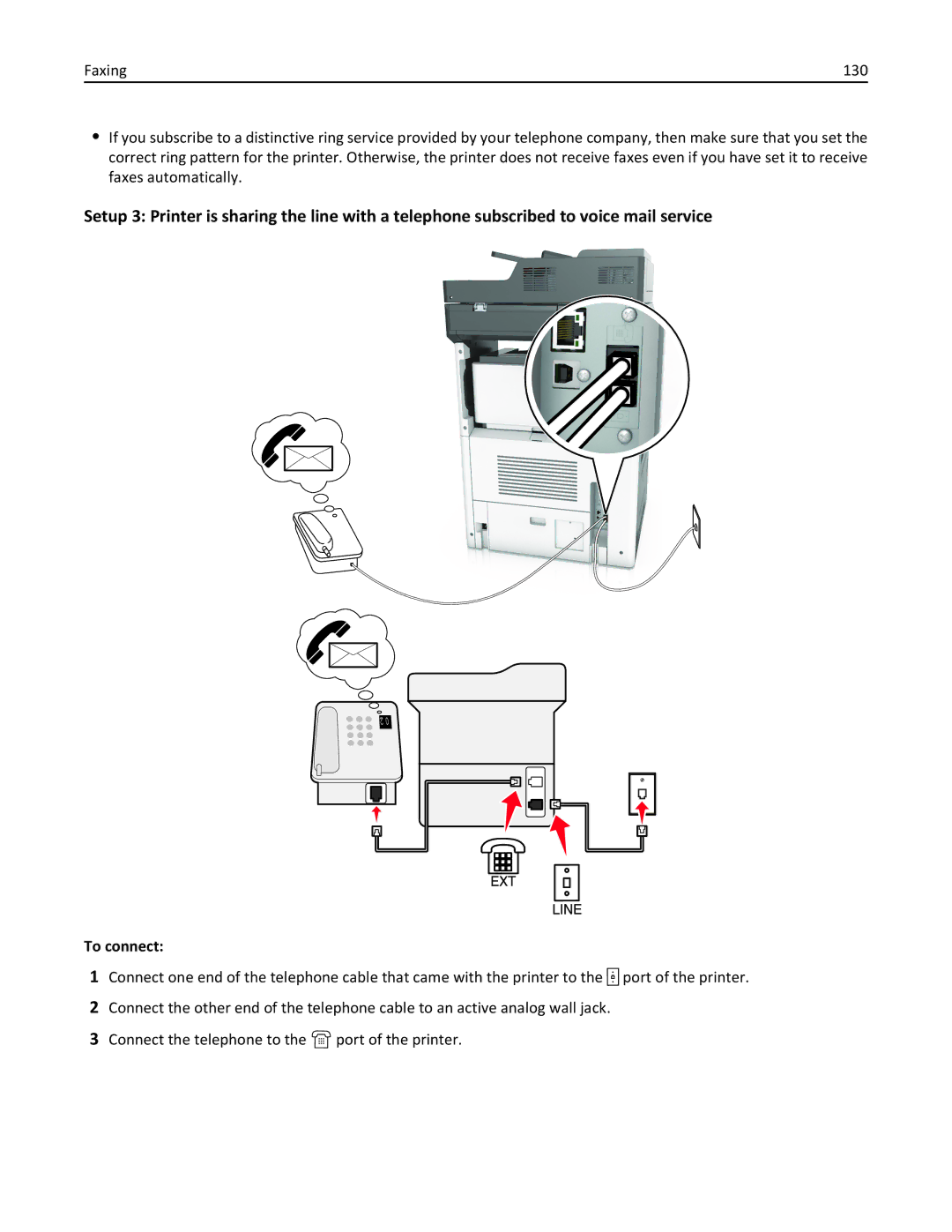 Lexmark MX810DFE, 836, 24T0041 manual To connect 