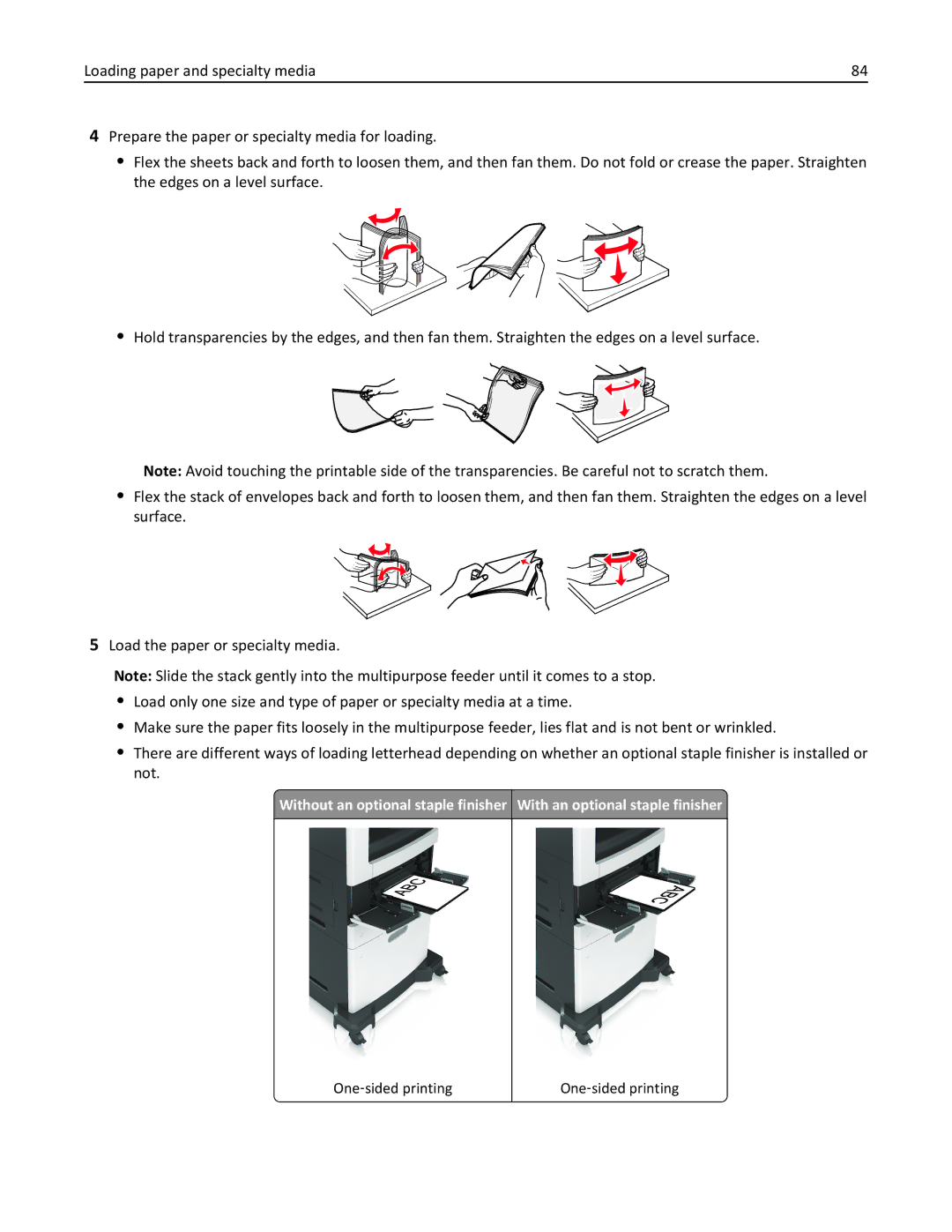 Lexmark MX810DFE, 836, 24T0041 manual One ‑sided printing 