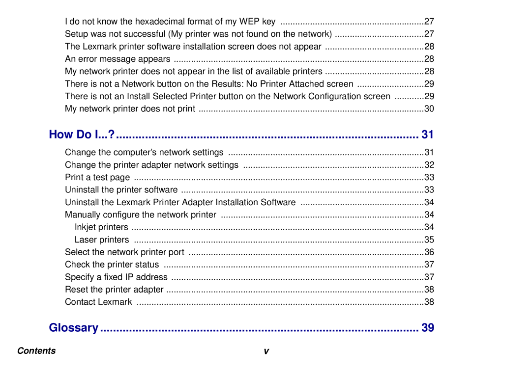 Lexmark N5 manual Glossary 