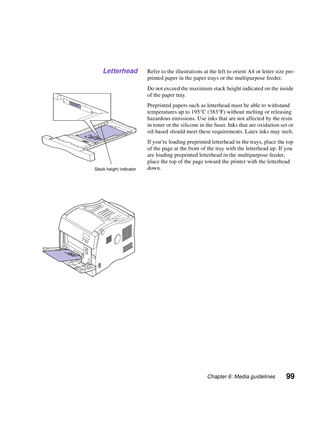 Lexmark Optra C710 manual Letterhead 