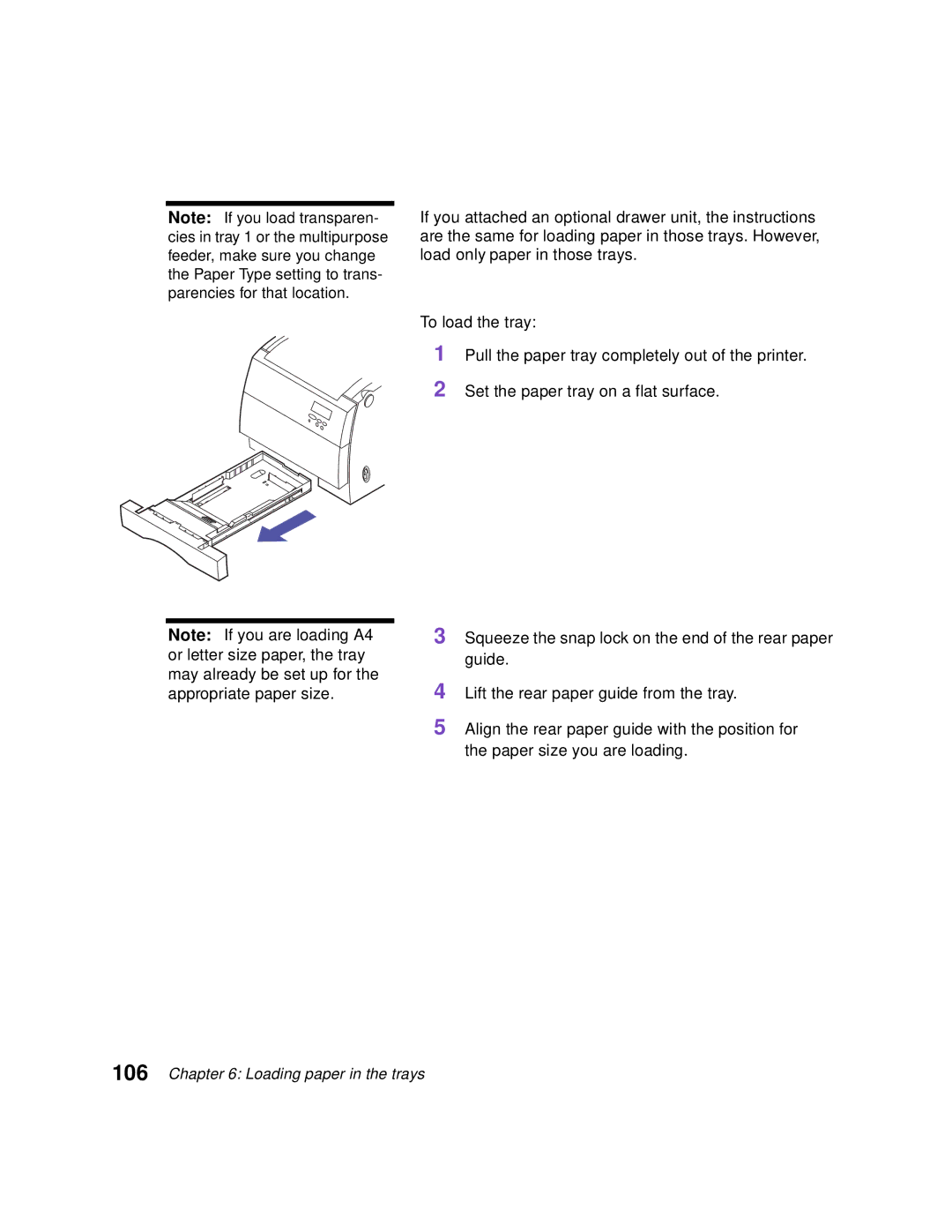 Lexmark Optra C710 manual Loading paper in the trays 