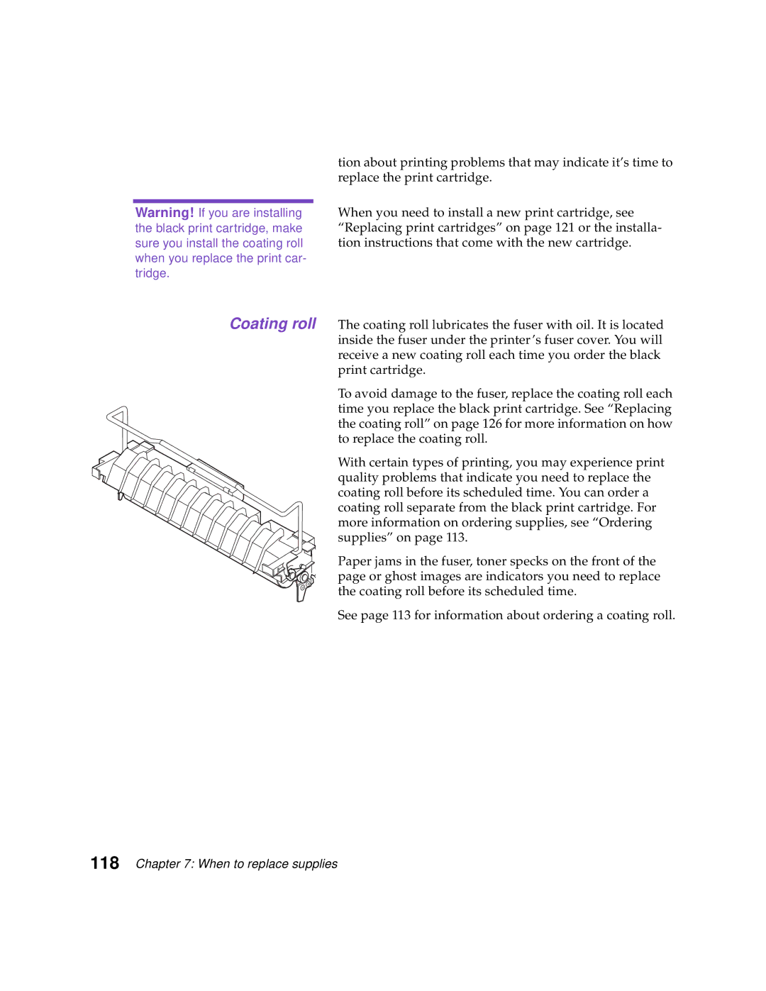 Lexmark Optra C710 manual Coating roll 