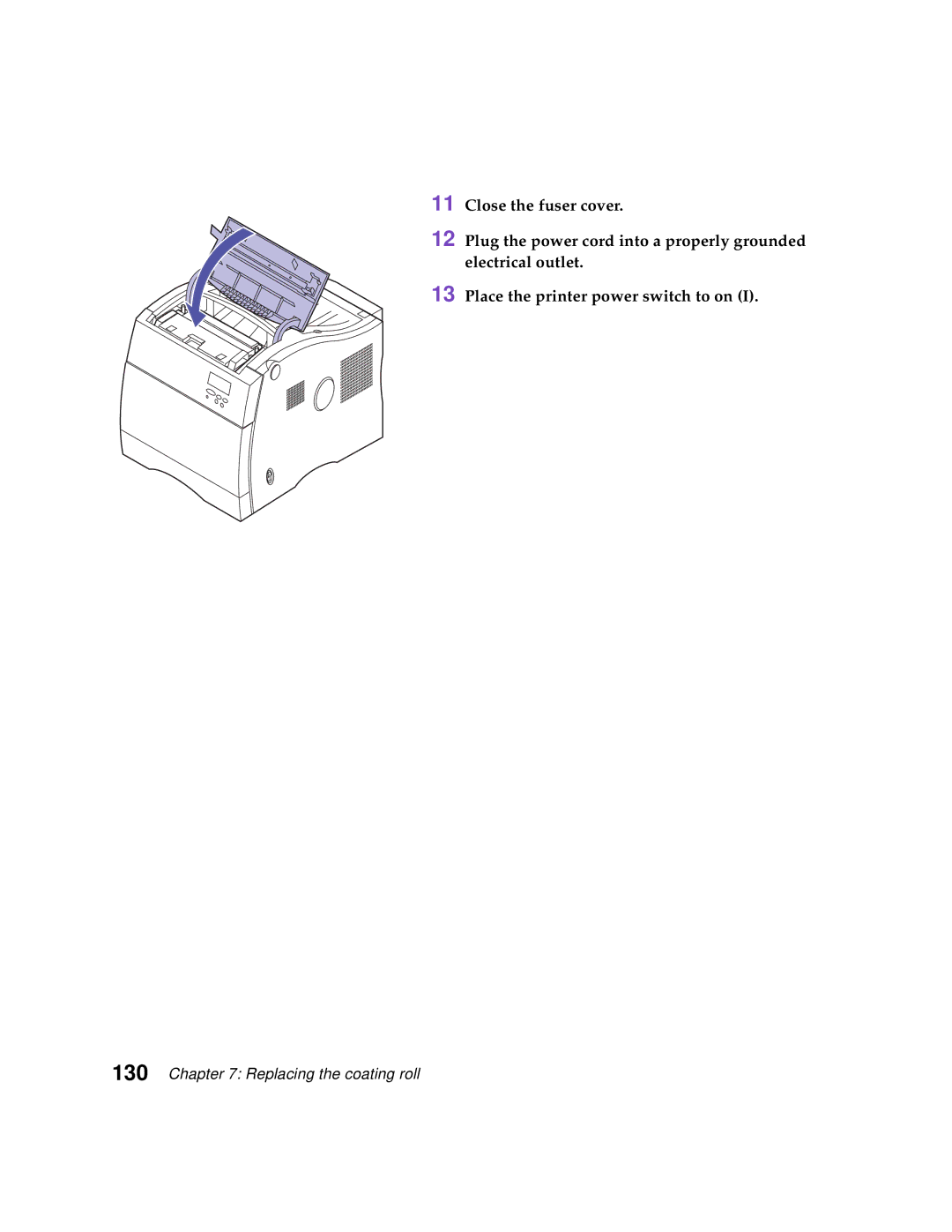 Lexmark Optra C710 manual Replacing the coating roll 