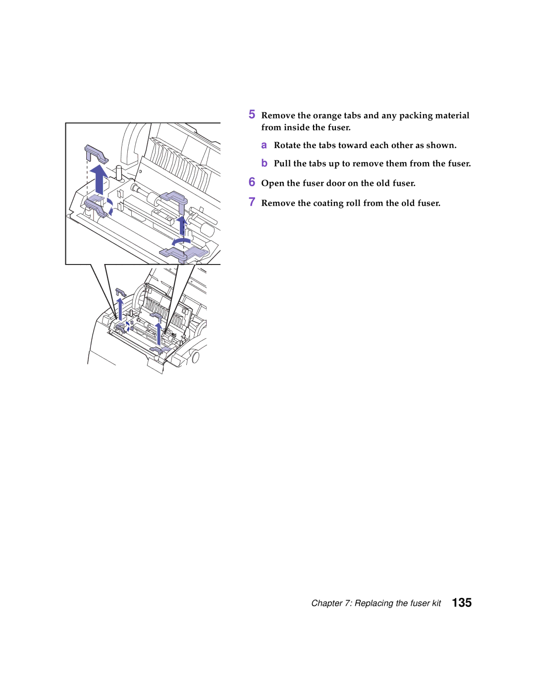 Lexmark Optra C710 manual Replacing the fuser kit 