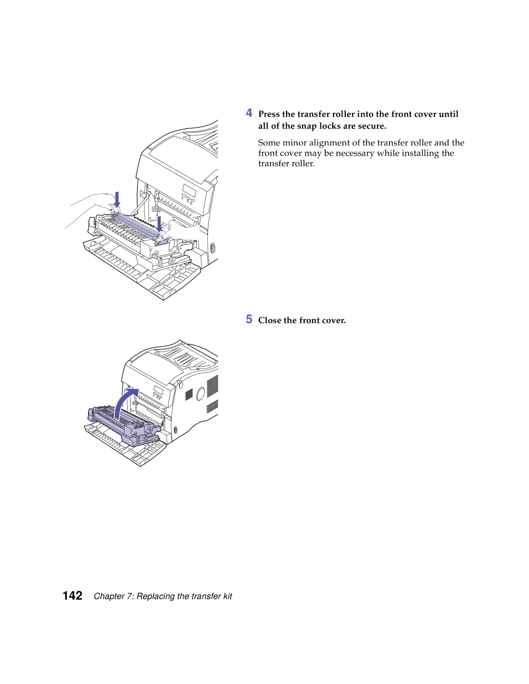 Lexmark Optra C710 manual Close the front cover 