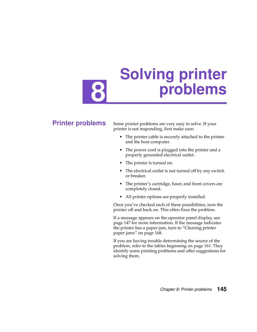 Lexmark Optra C710 manual Solving printer problems 