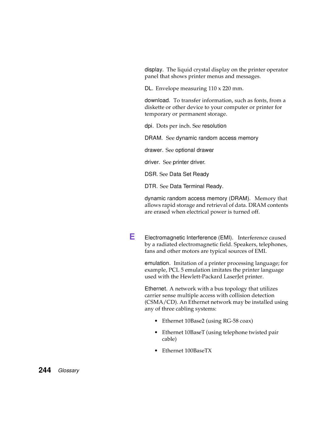 Lexmark Optra C710 manual Glossary 