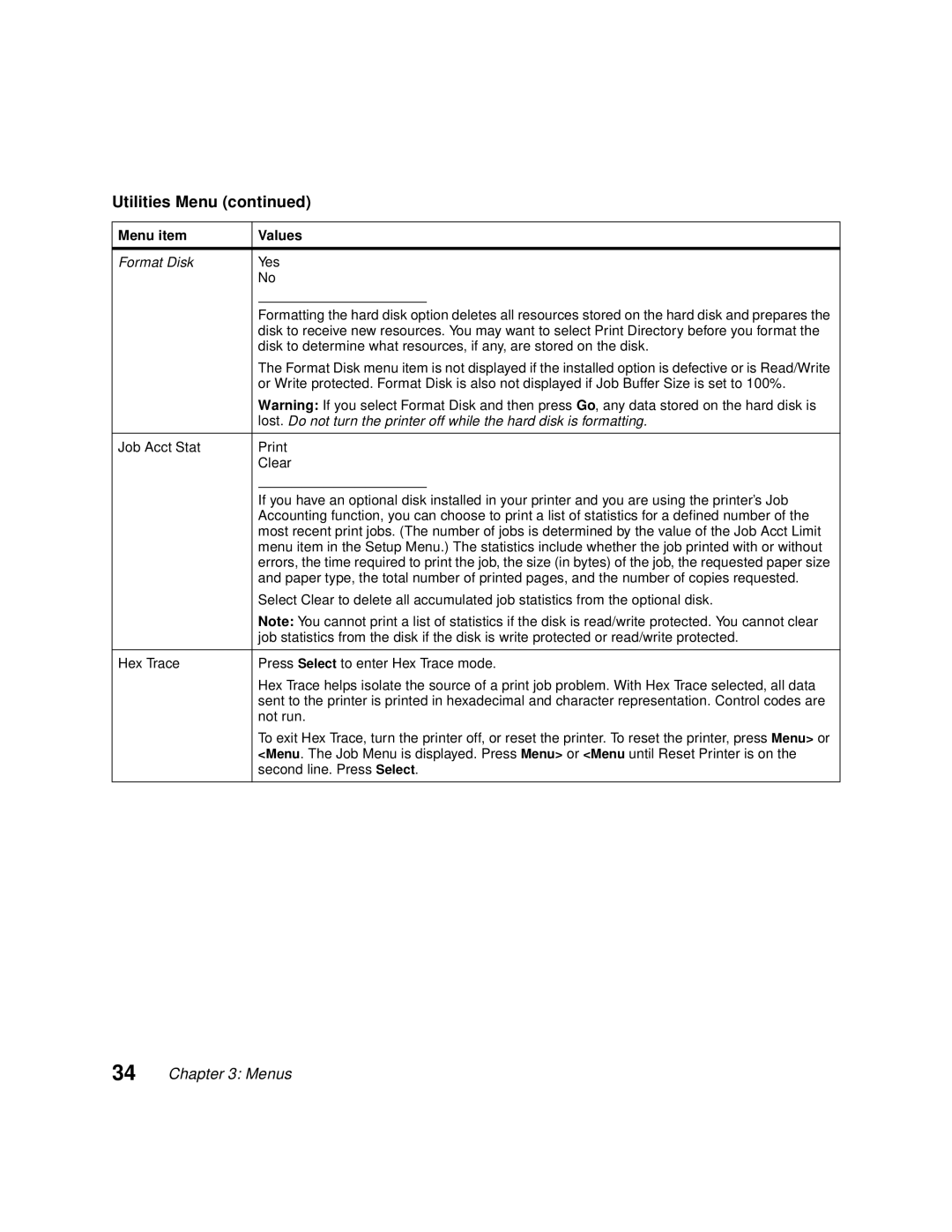 Lexmark Optra C710 manual Second line. Press Select 