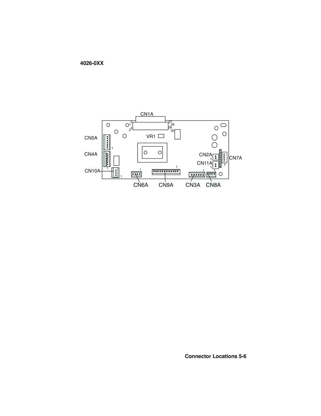 Lexmark OptraTM manual 4026-0XX Connector Locations 