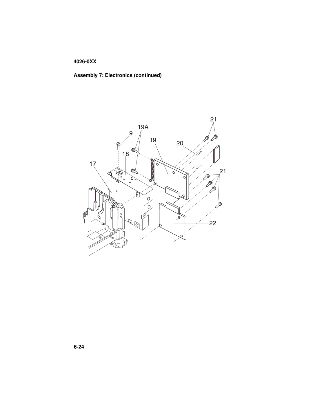 Lexmark OptraTM manual 4026-0XX Assembly 7 Electronics 