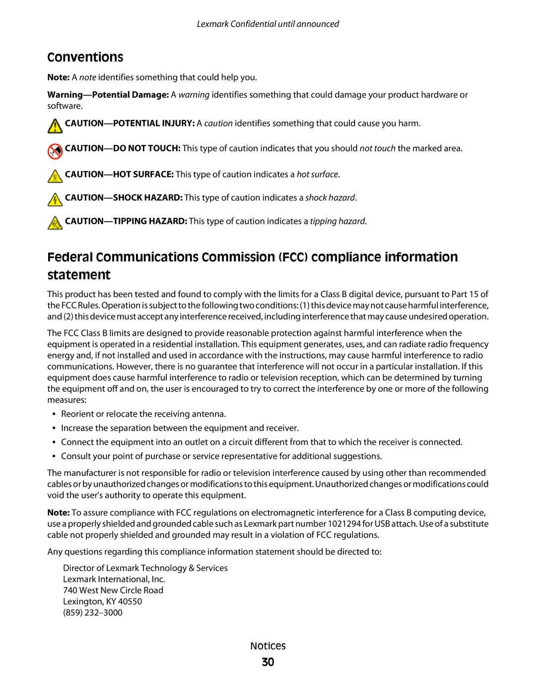 Lexmark P200 manual Lexmark Confidential until announced 