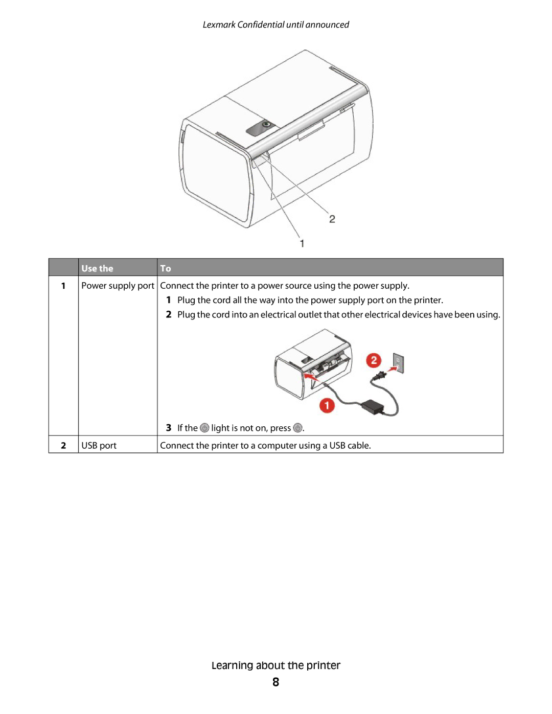 Lexmark P200 manual Use 