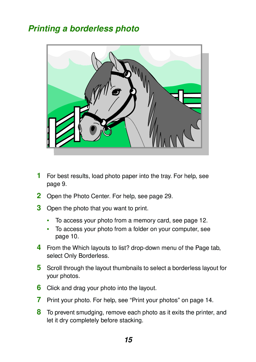 Lexmark P700 manual Printing a borderless photo 