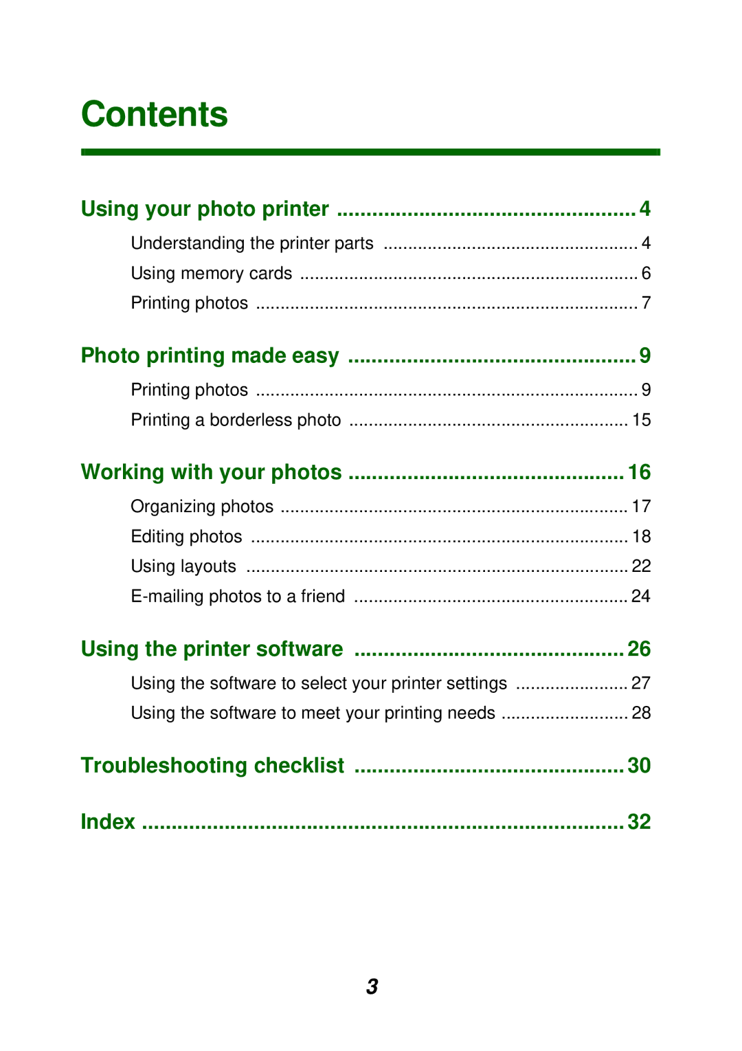 Lexmark P700 manual Contents 