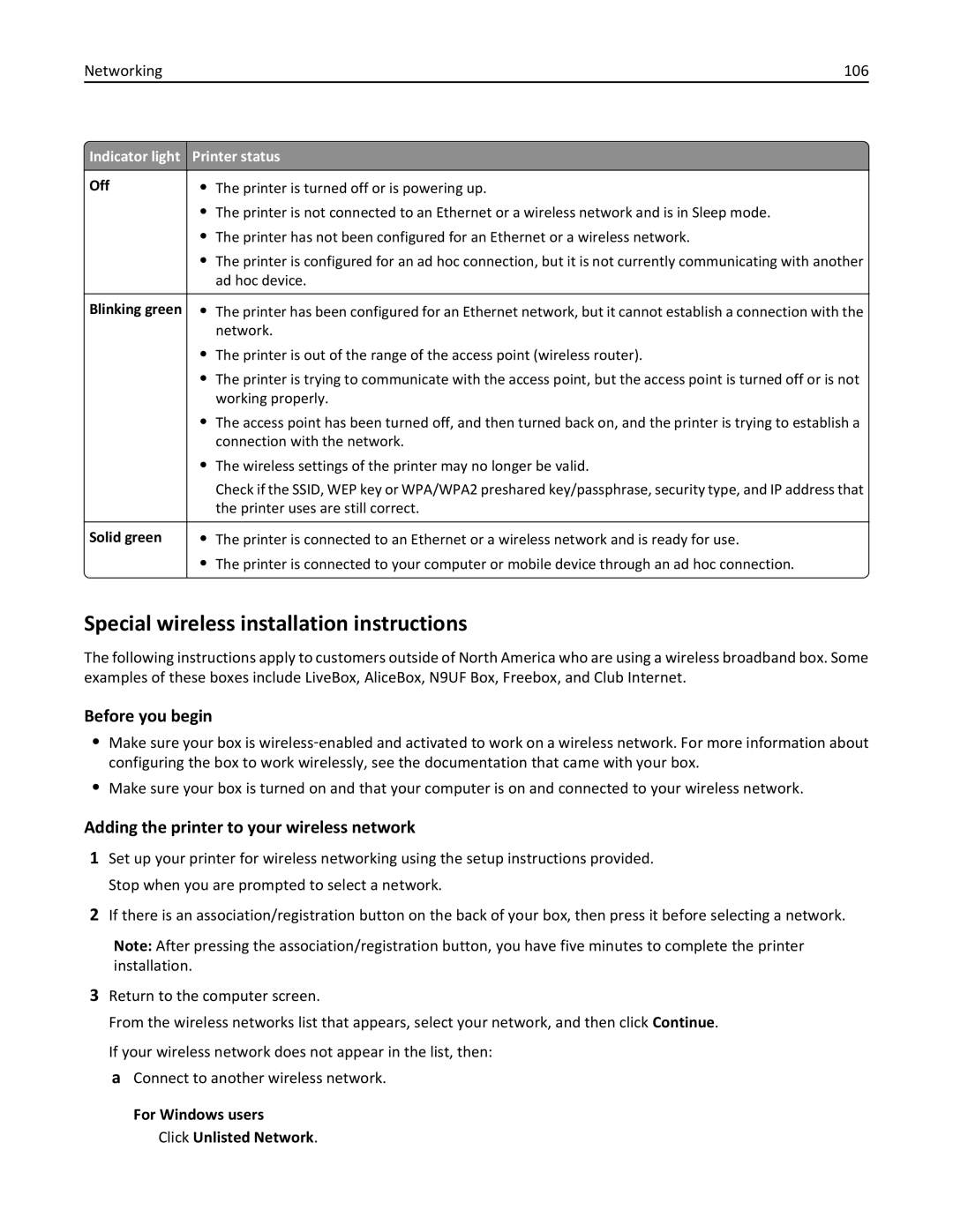 Lexmark PRO4000 Special wireless installation instructions, Before you begin, Adding the printer to your wireless network 