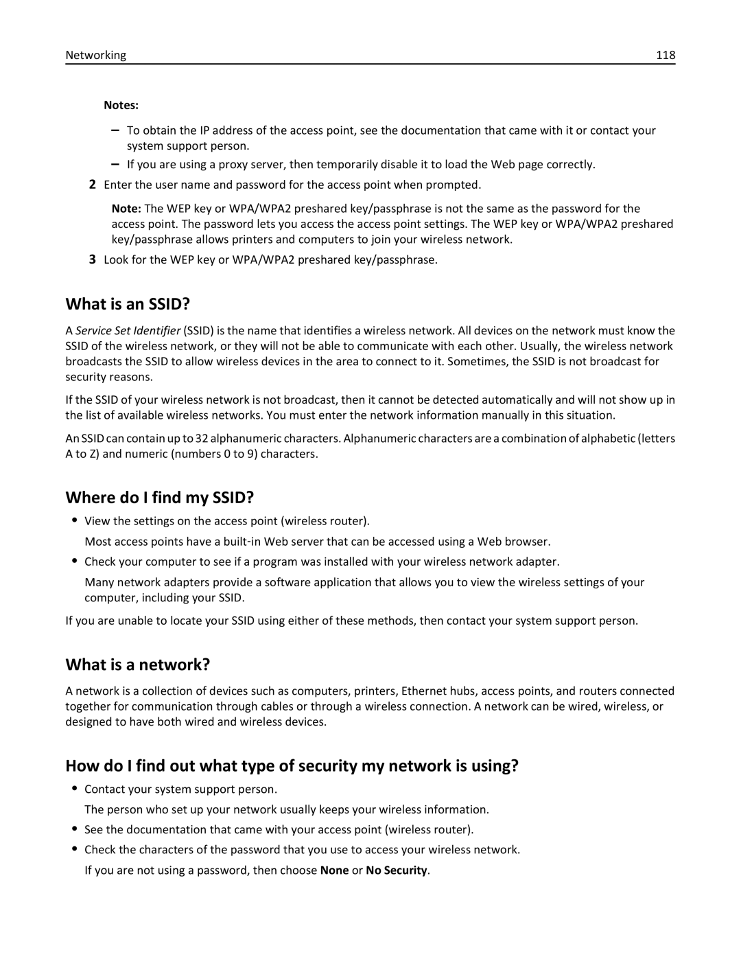 Lexmark PRO4000C, 90P3000 manual What is an SSID?, Where do I find my SSID?, What is a network? 