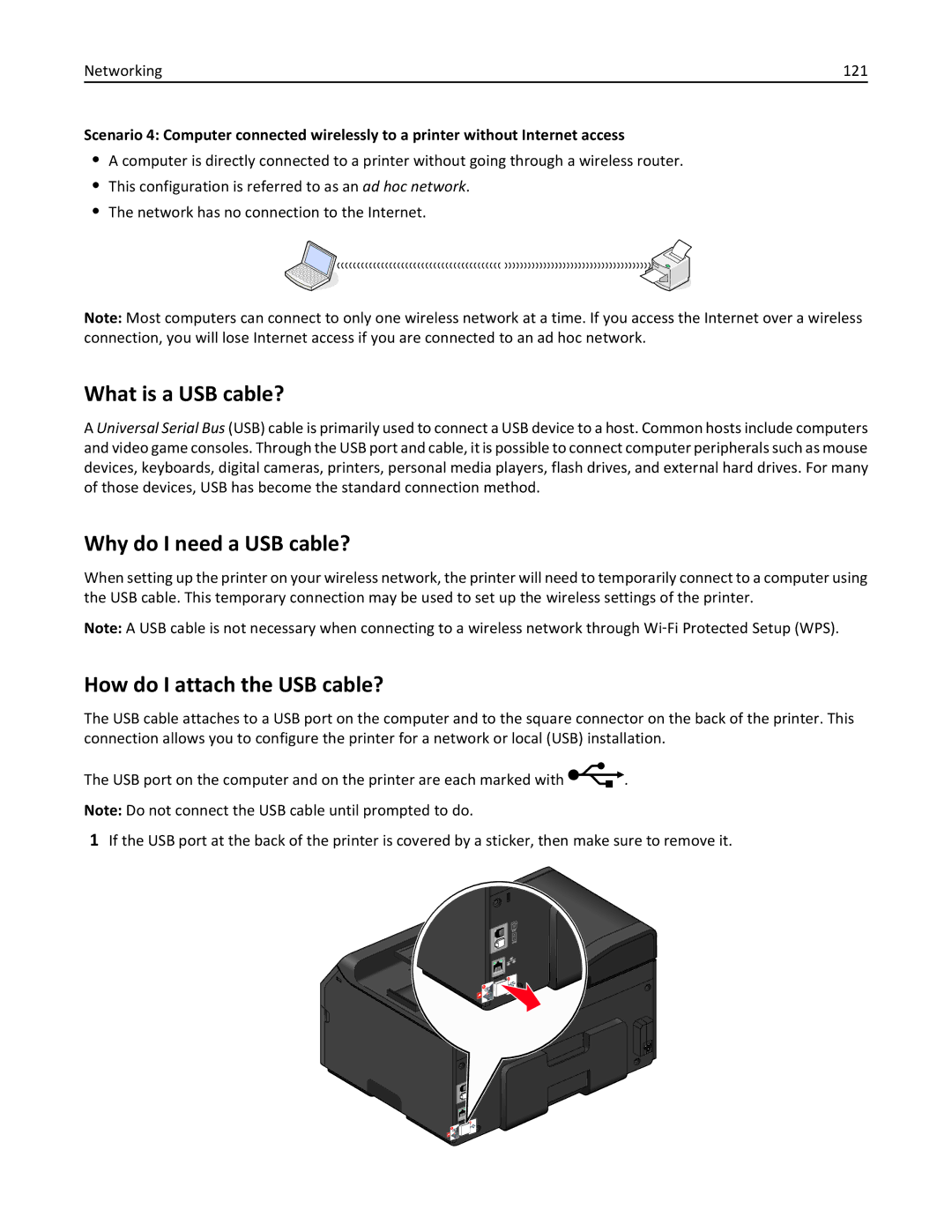 Lexmark PRO4000C, 90P3000 manual What is a USB cable?, Why do I need a USB cable?, How do I attach the USB cable? 