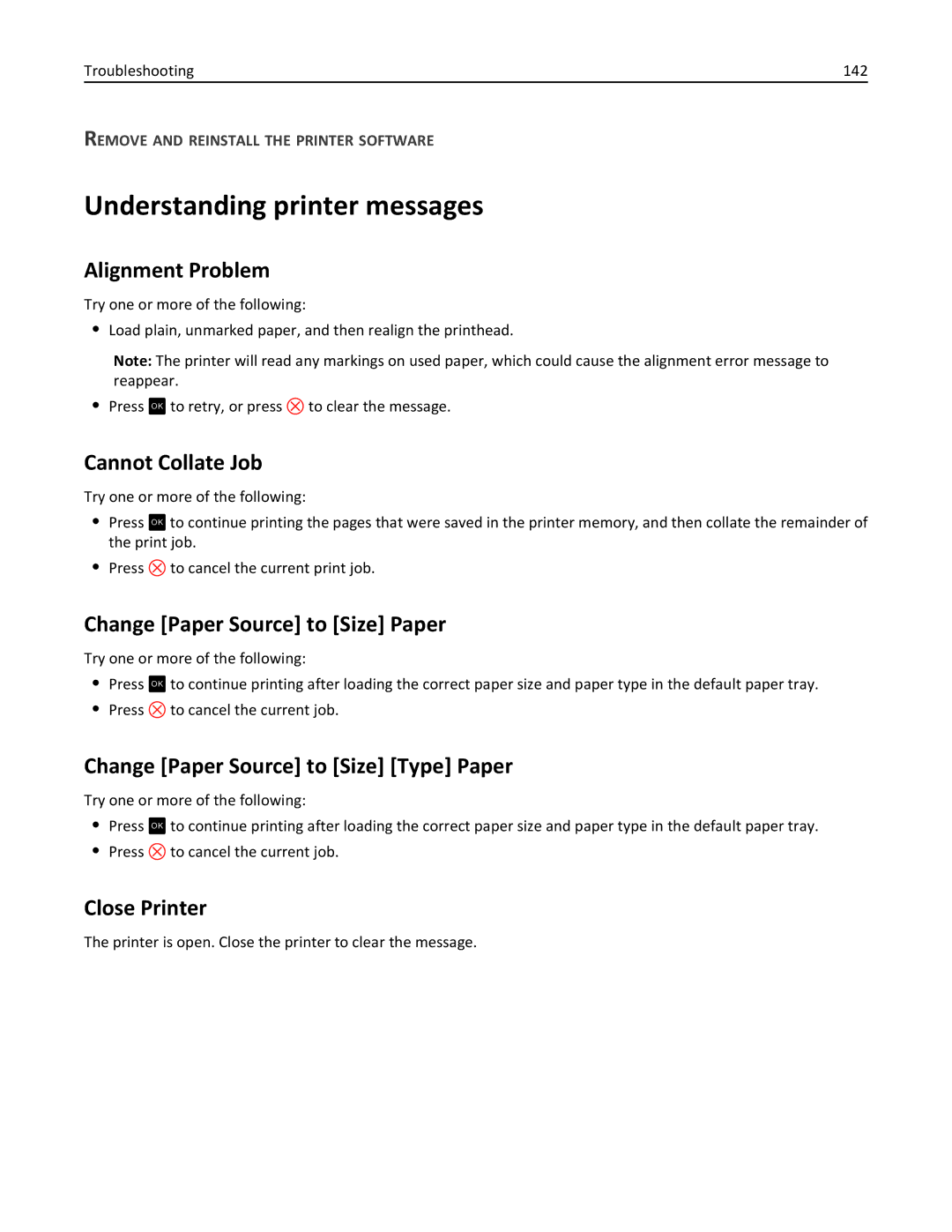 Lexmark PRO4000C, 90P3000 manual Understanding printer messages 