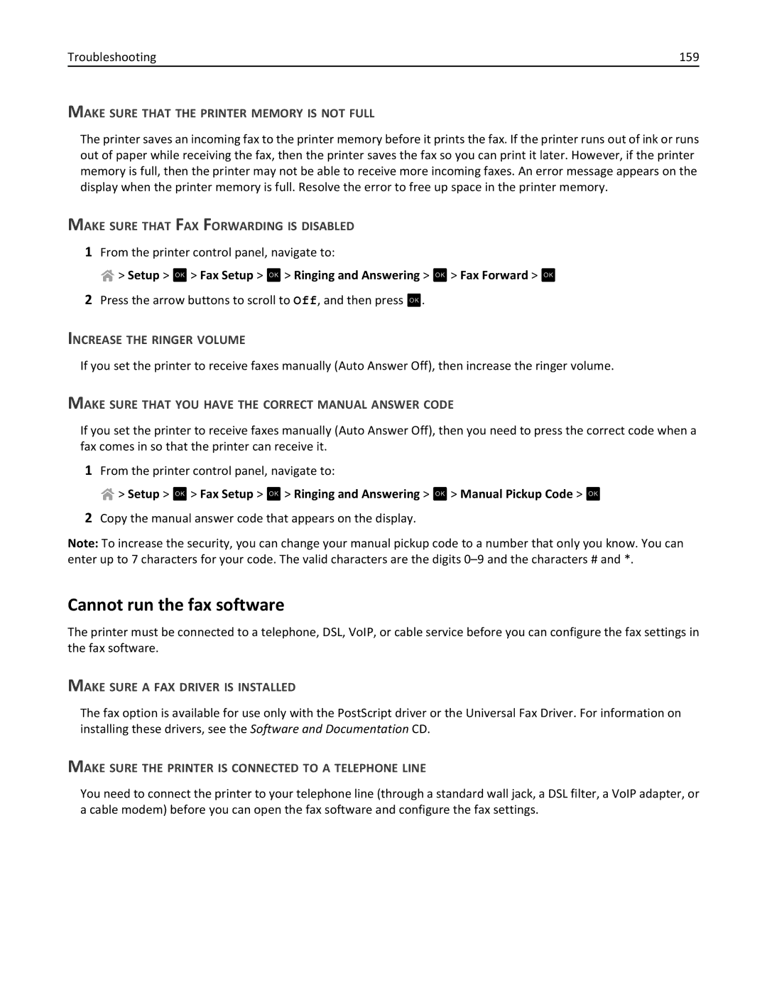 Lexmark PRO4000C, 90P3000 manual Cannot run the fax software 