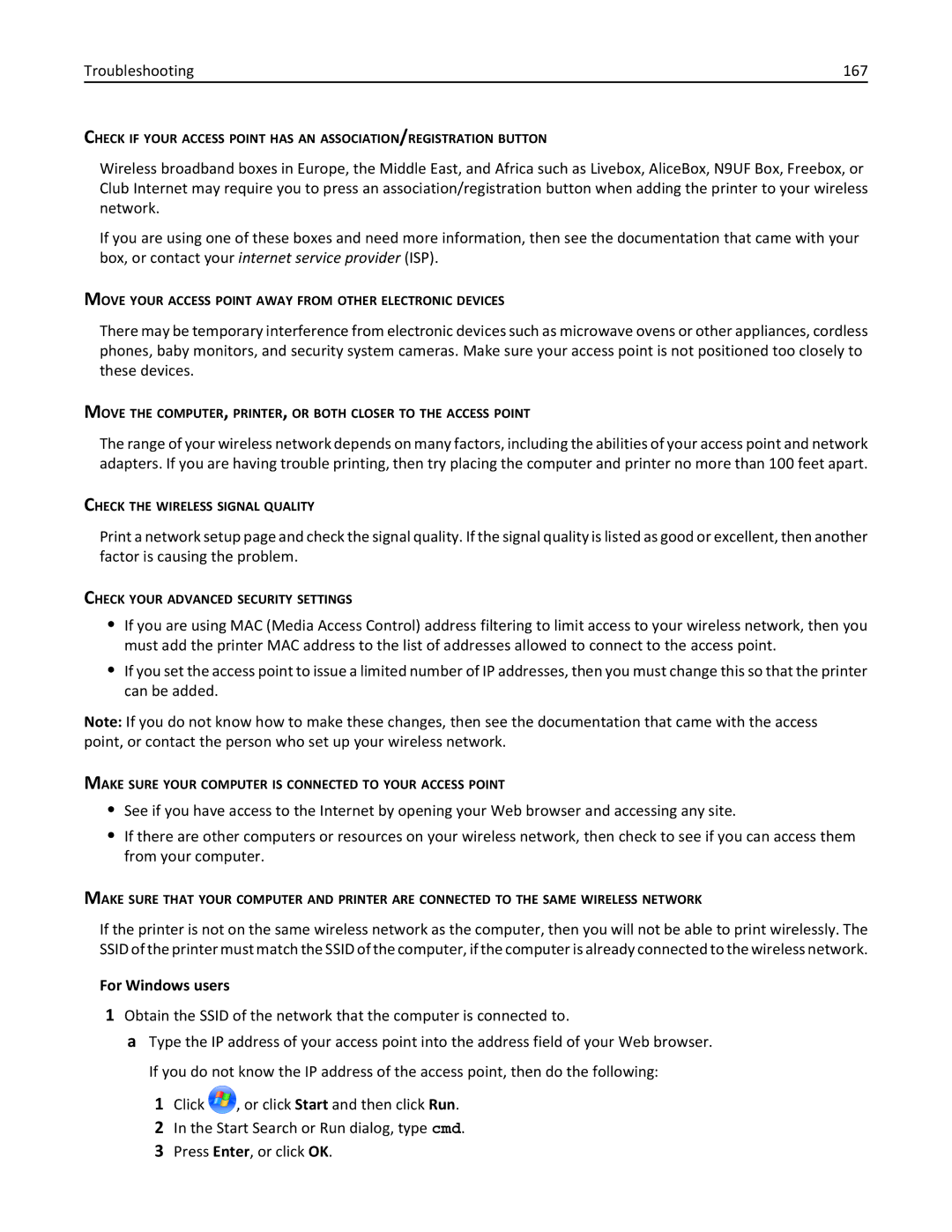 Lexmark 90P3000, PRO4000C manual Troubleshooting 167 