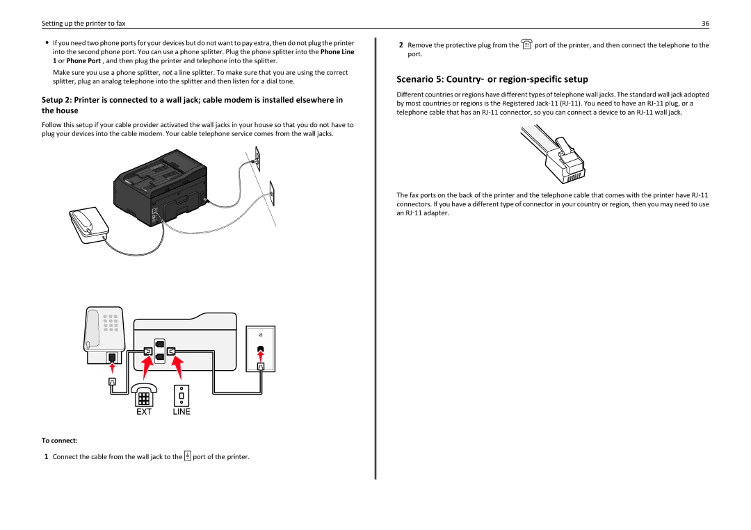 Lexmark PRO4000C manual Scenario 5 Country‑ or region‑specific setup 