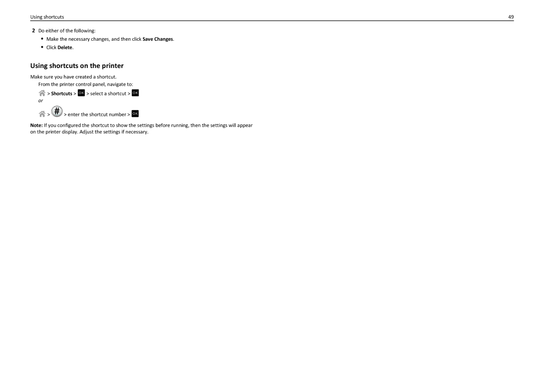 Lexmark PRO4000C manual Using shortcuts on the printer 