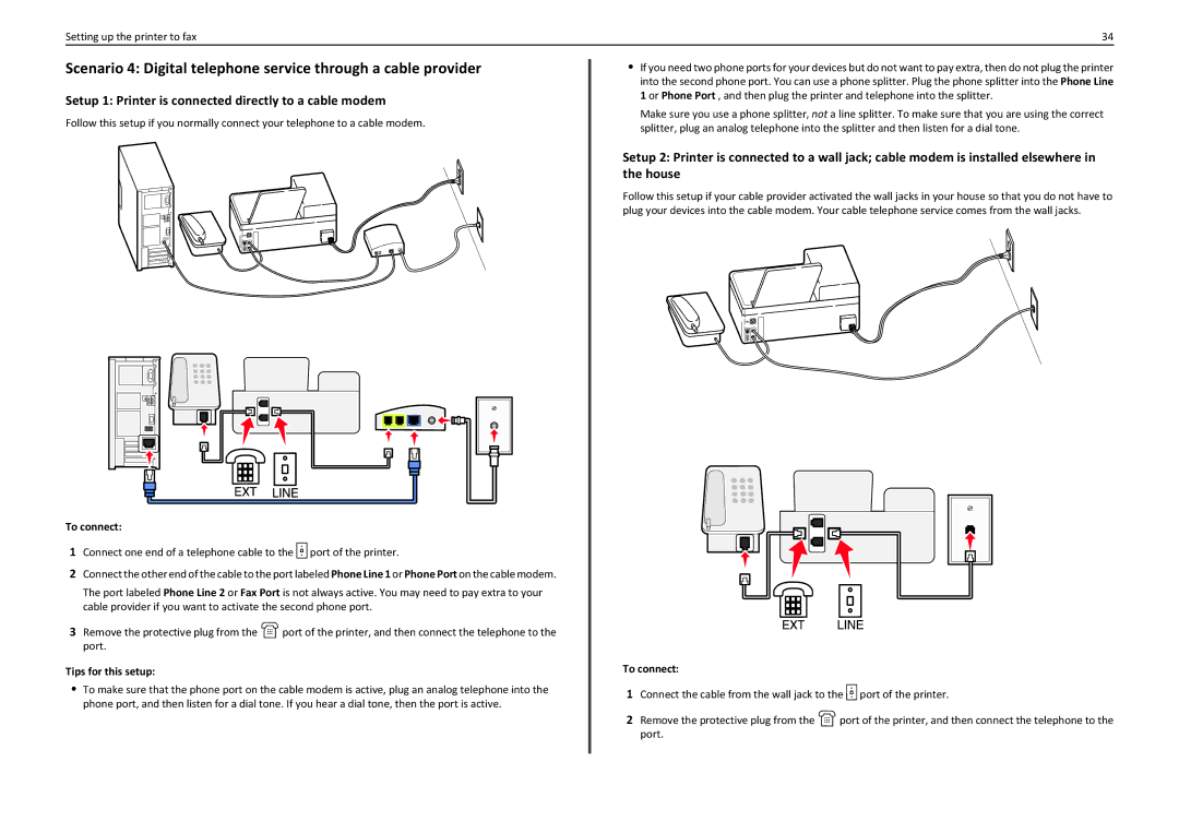 Lexmark PRO910 manual Setup 1 Printer is connected directly to a cable modem 