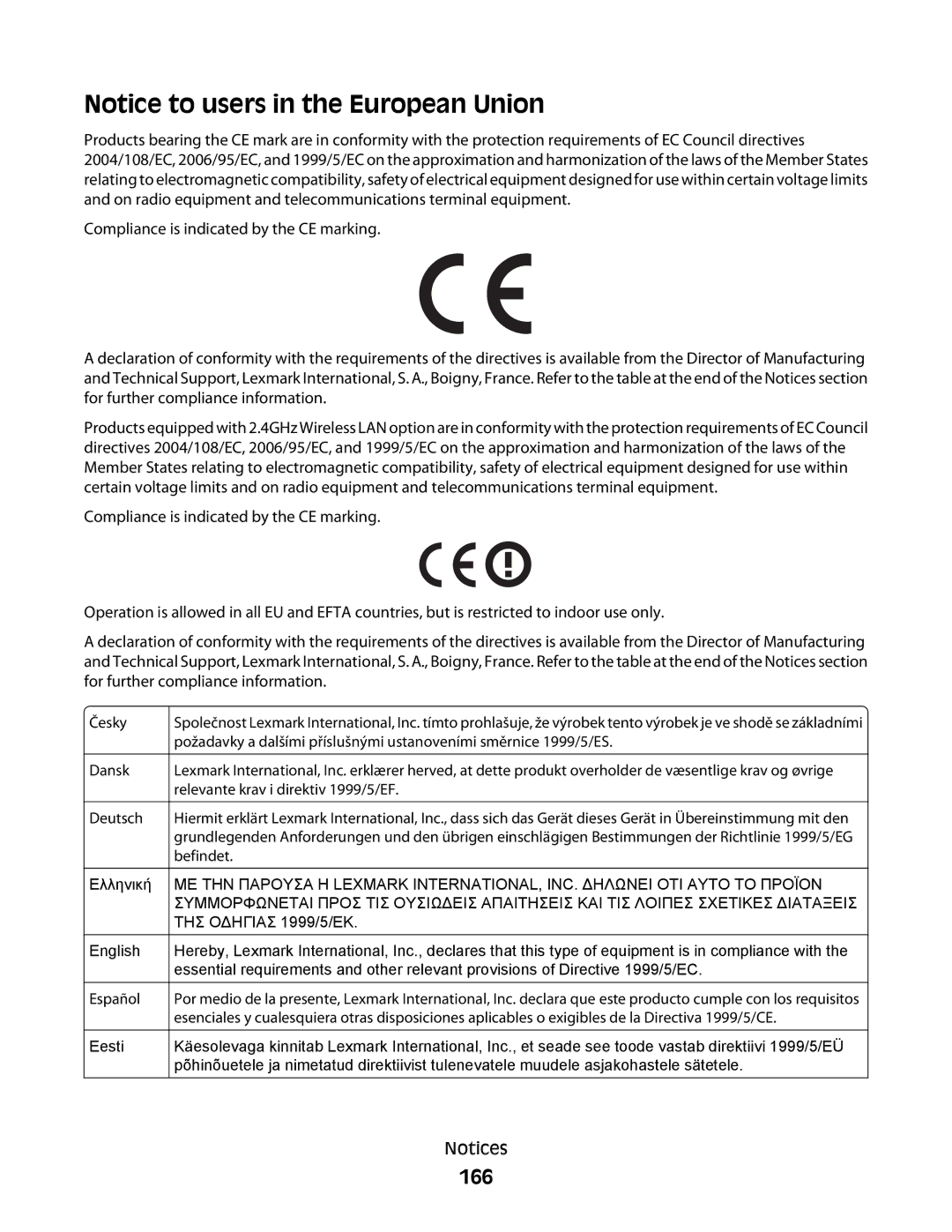 Lexmark S400 Series manual 166 