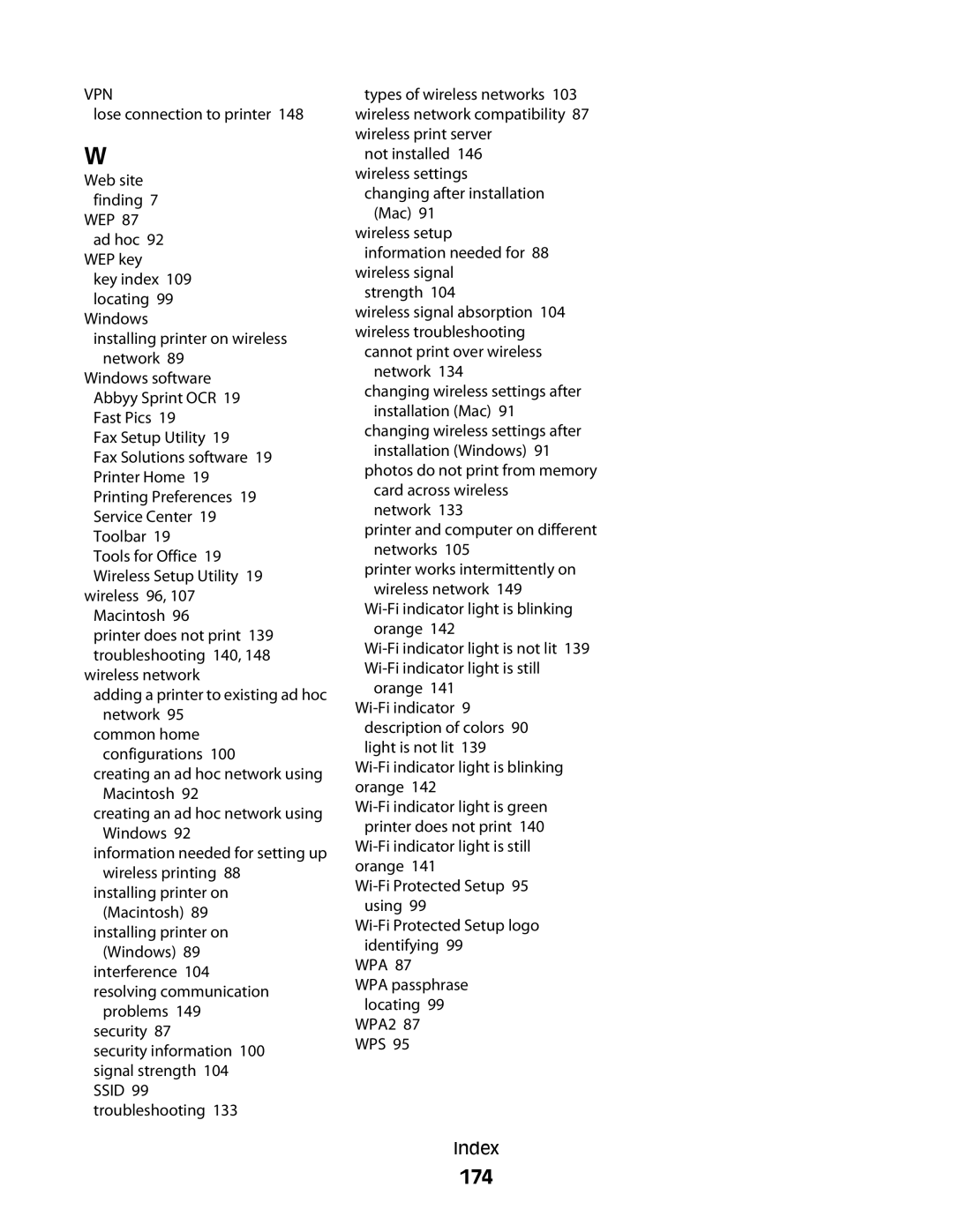 Lexmark S400 Series manual 174, Vpn 