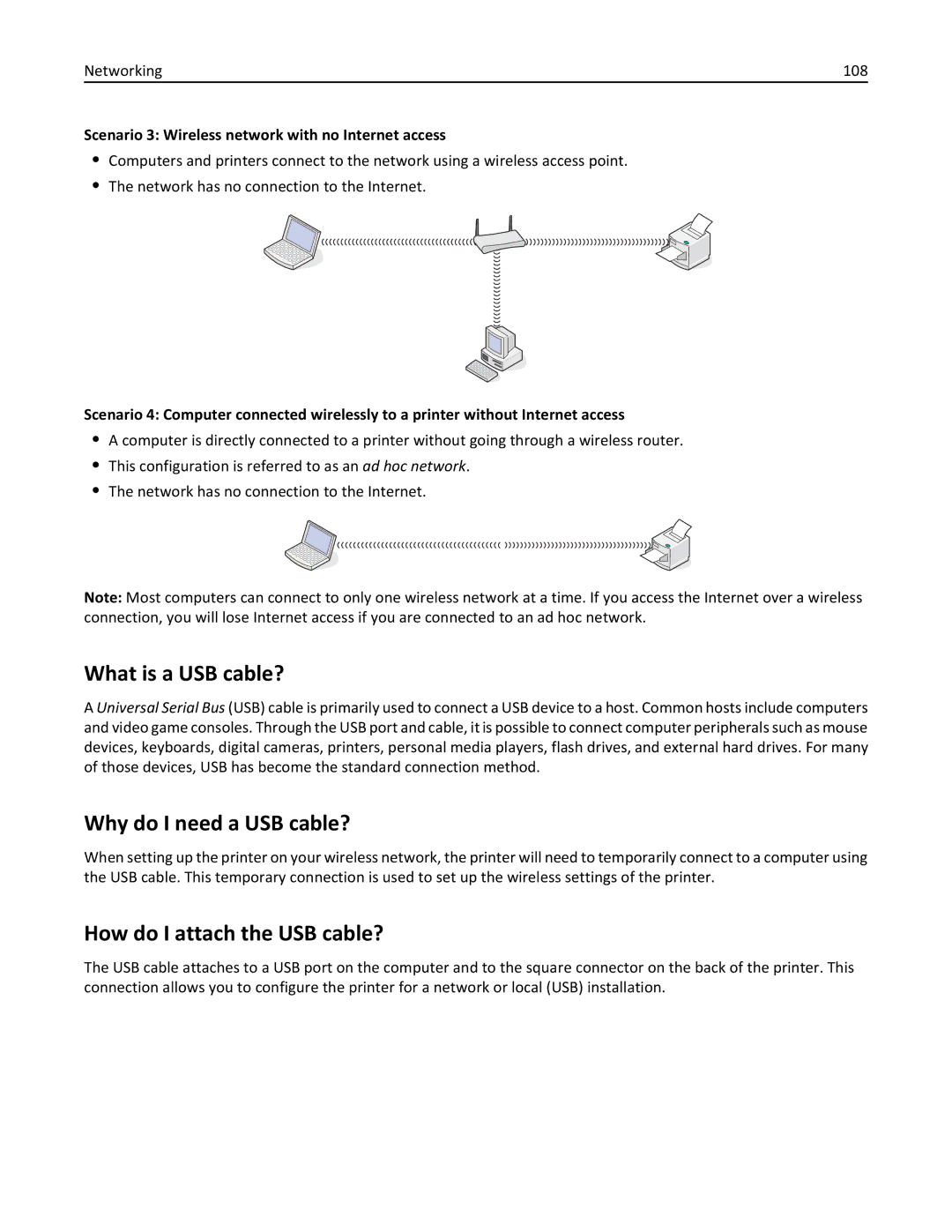 Lexmark S410, 40E manual What is a USB cable?, Why do I need a USB cable?, How do I attach the USB cable? 