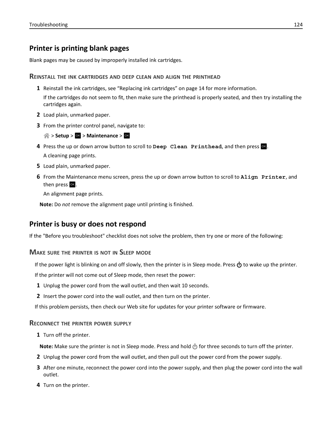 Lexmark S410, 40E manual Printer is printing blank pages, Printer is busy or does not respond 