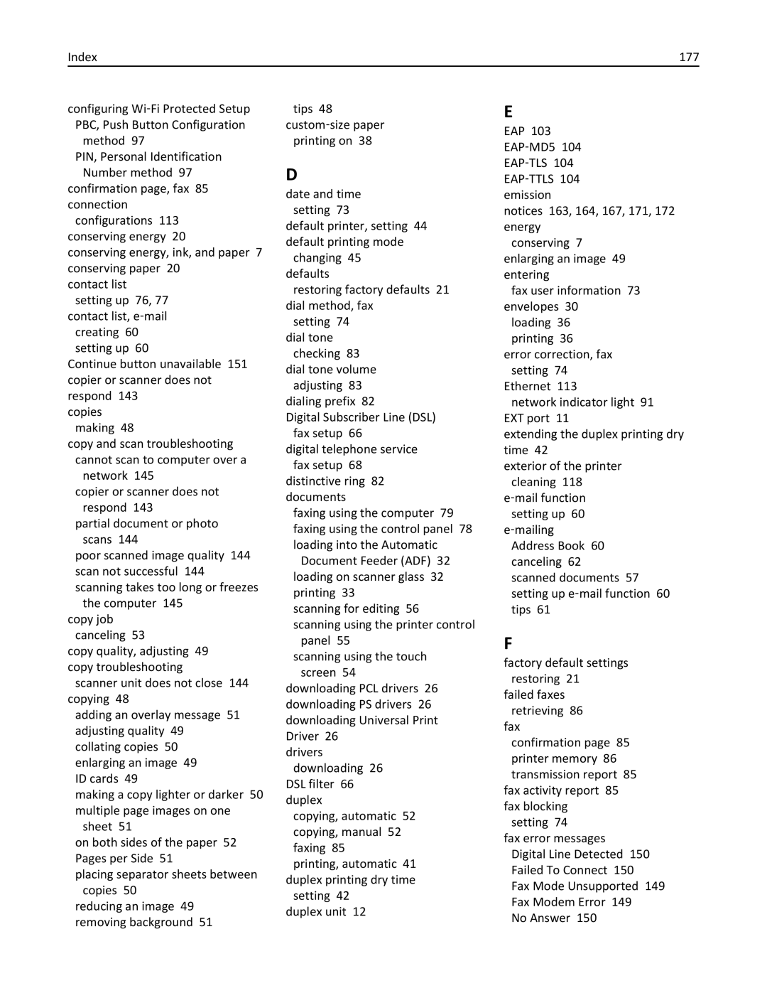 Lexmark 40E, S410 manual Eap‑Tls 