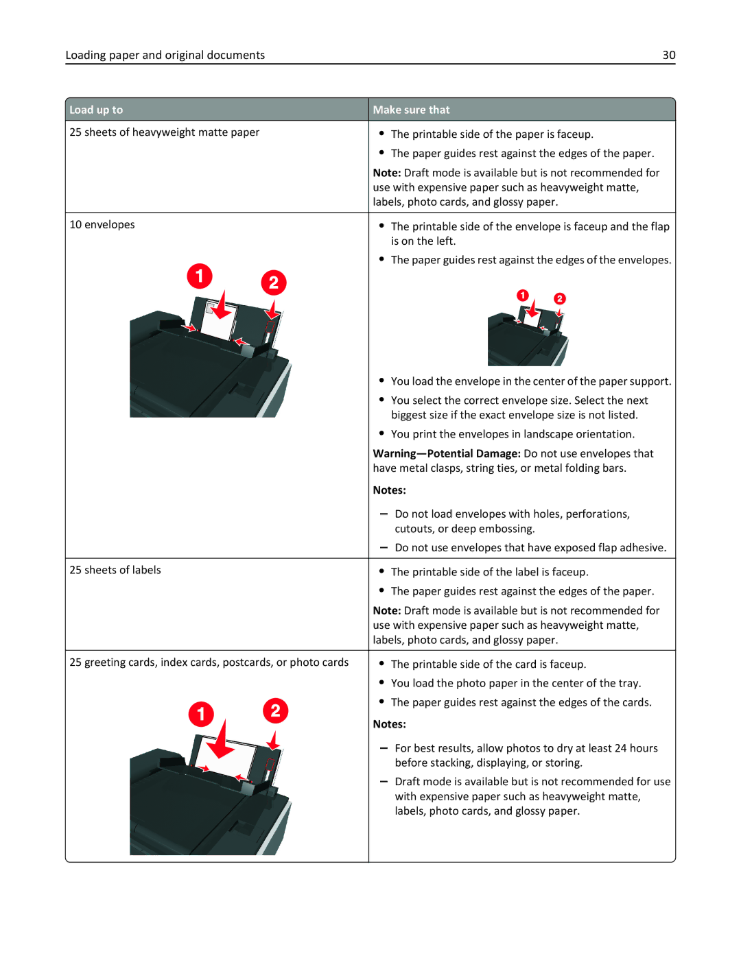 Lexmark S410, 40E manual Loading paper and original documents 