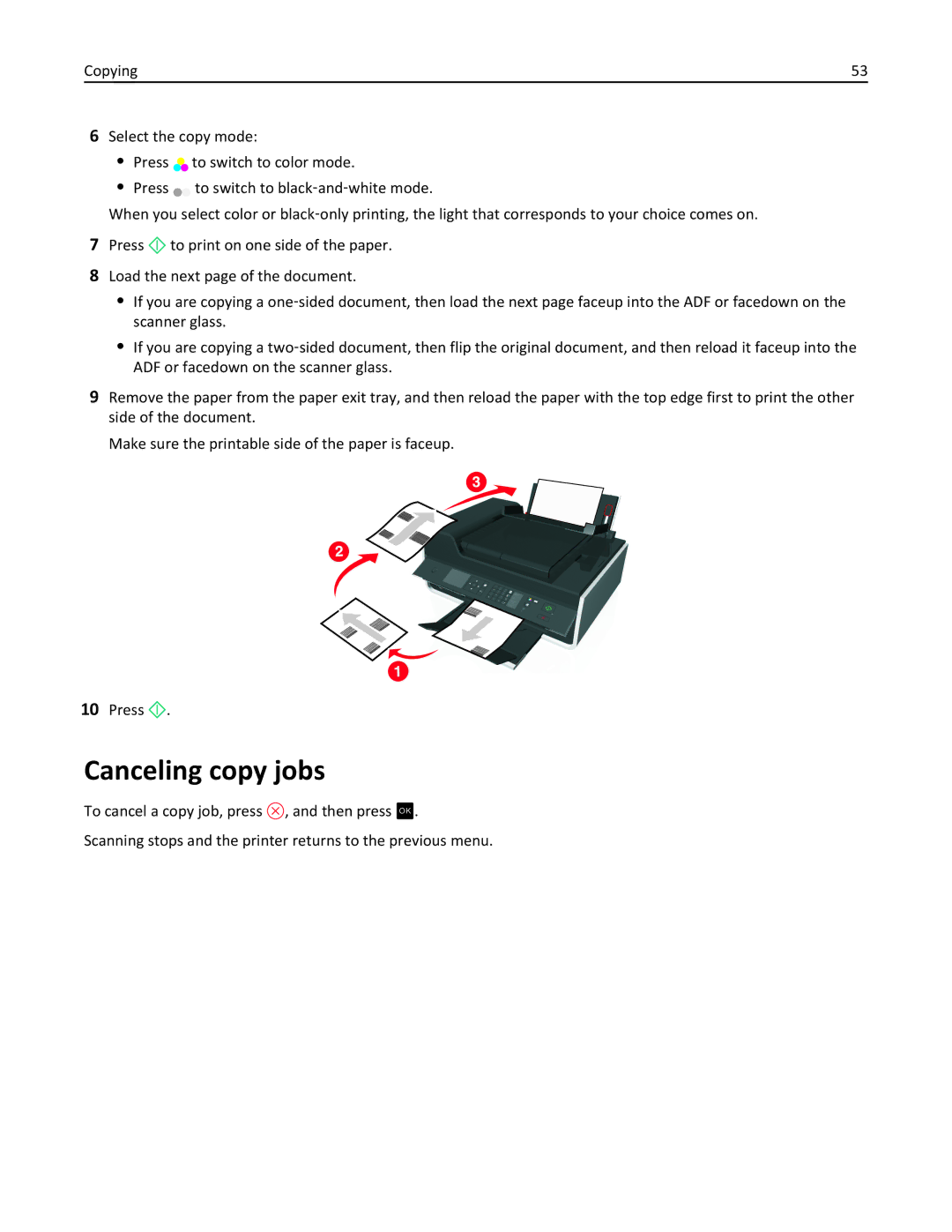 Lexmark 40E, S410 manual Canceling copy jobs 