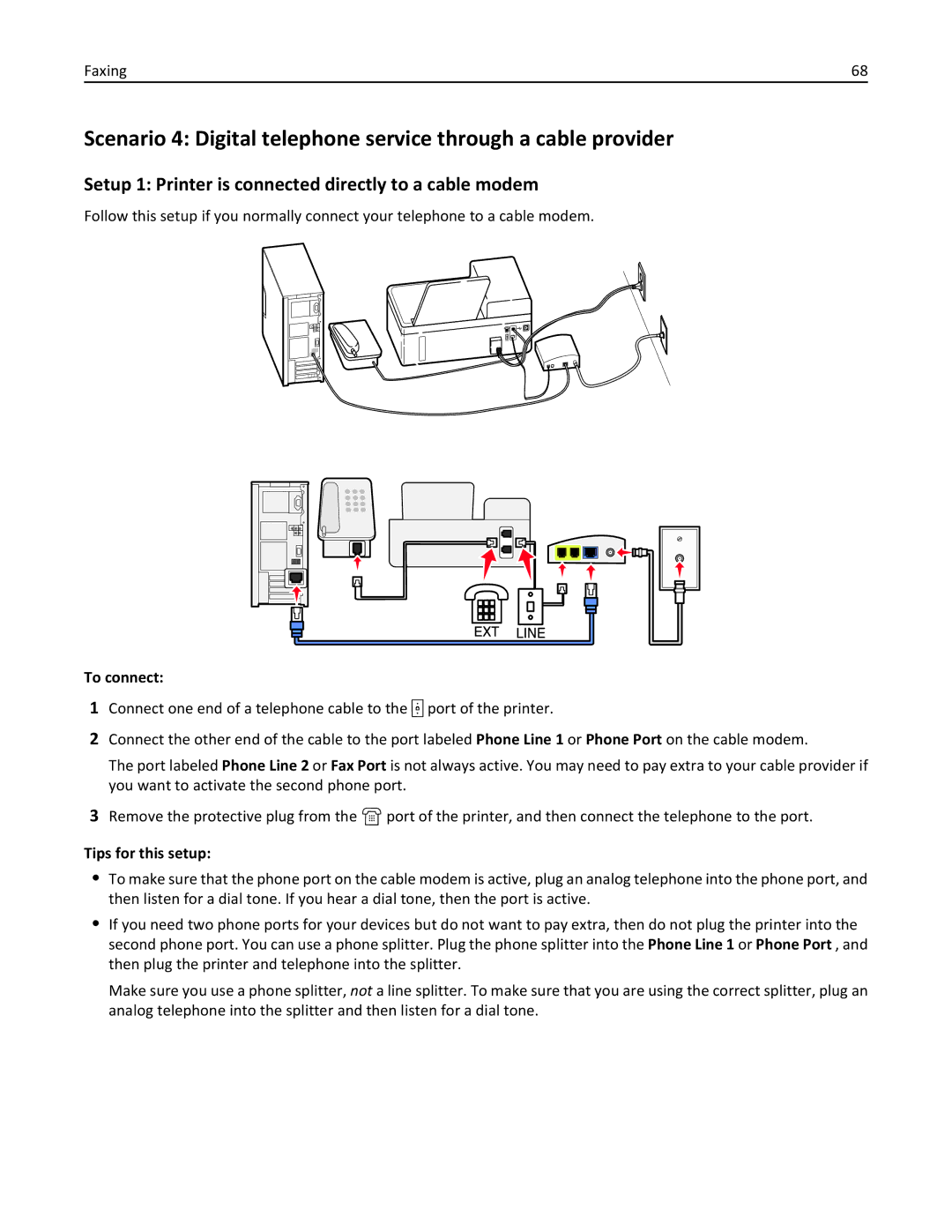 Lexmark S410, 40E manual Setup 1 Printer is connected directly to a cable modem, To connect 