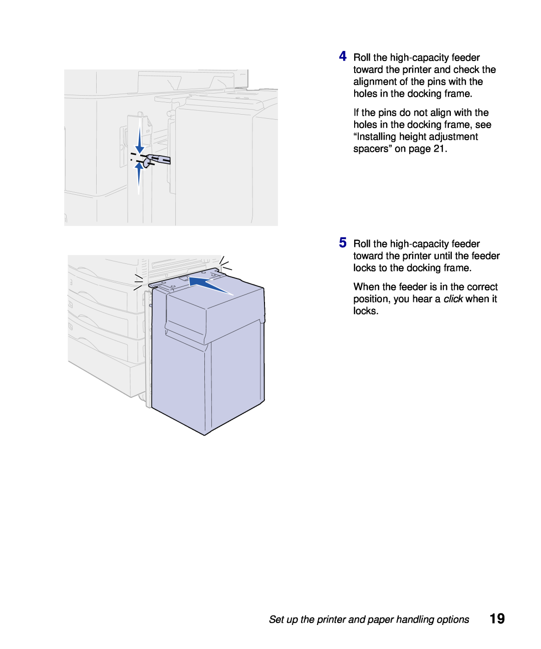 Lexmark S510-2222-00 setup guide Set up the printer and paper handling options 