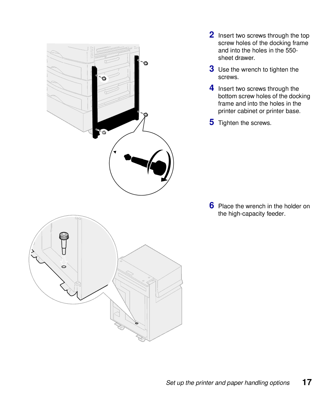 Lexmark S510-2222-00 setup guide Set up the printer and paper handling options 