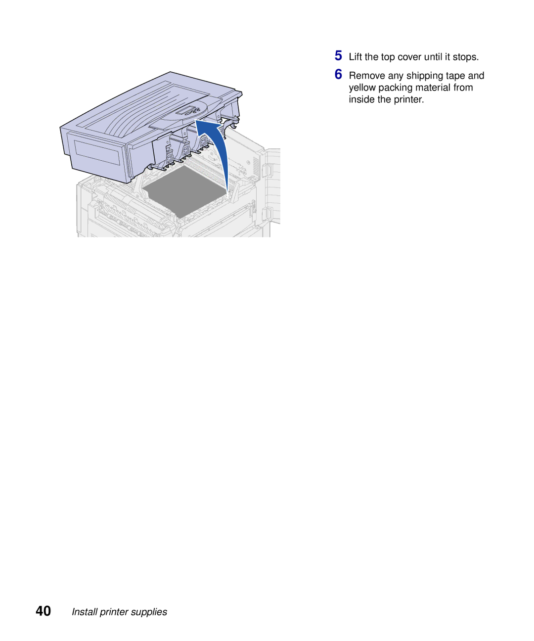 Lexmark S510-2222-00 setup guide Install printer supplies 