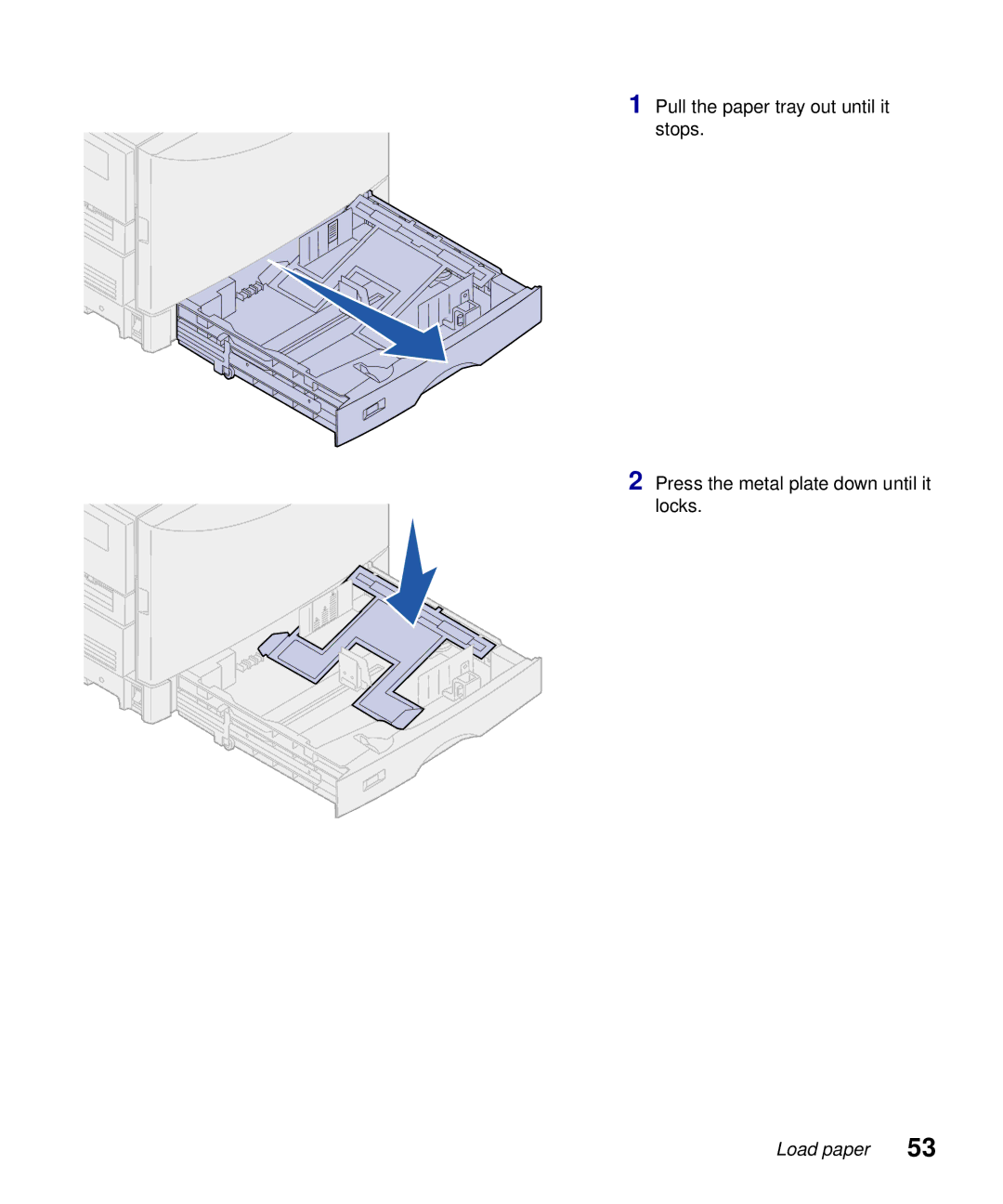 Lexmark S510-2222-00 setup guide Load paper 