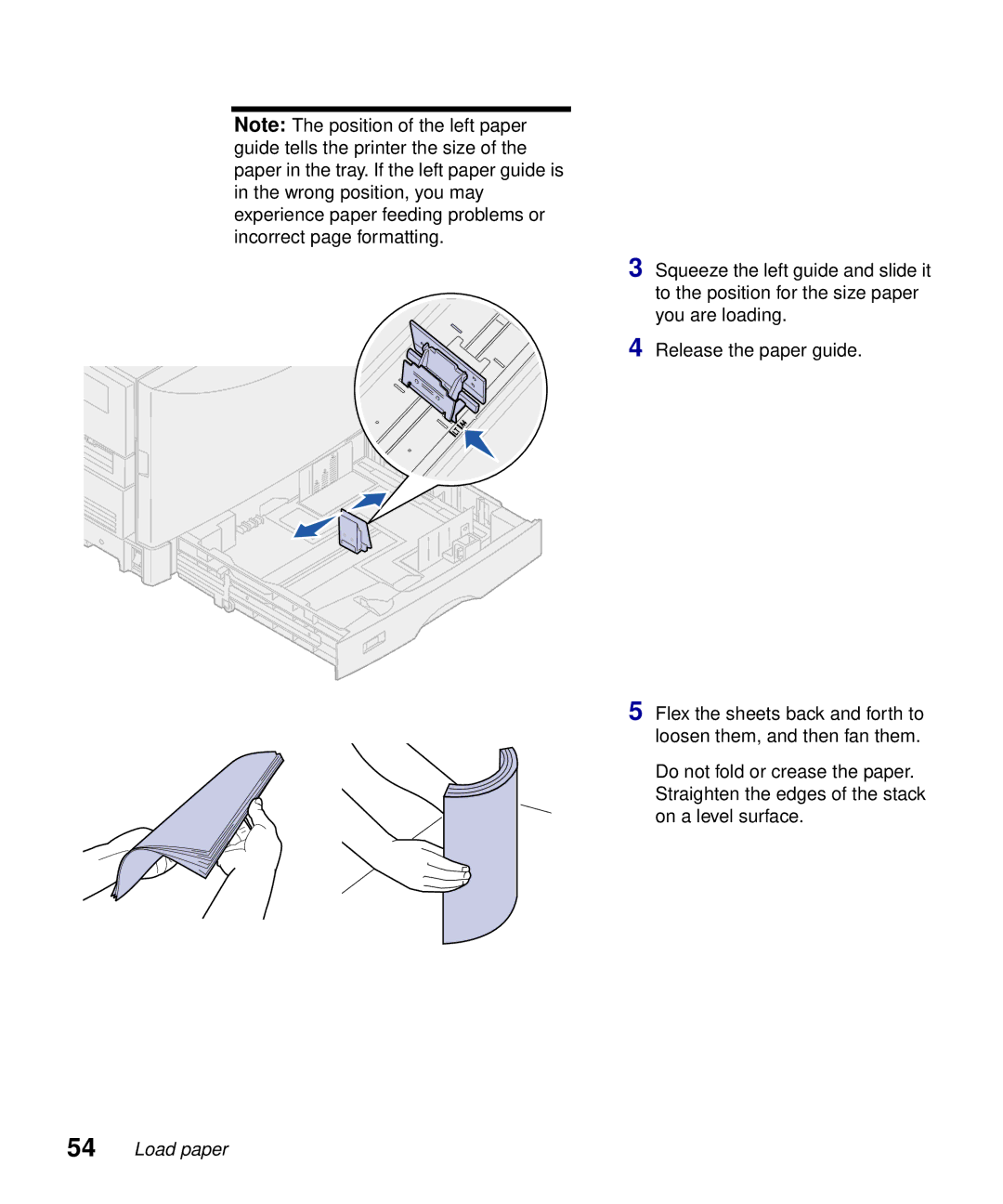 Lexmark S510-2222-00 setup guide Load paper 