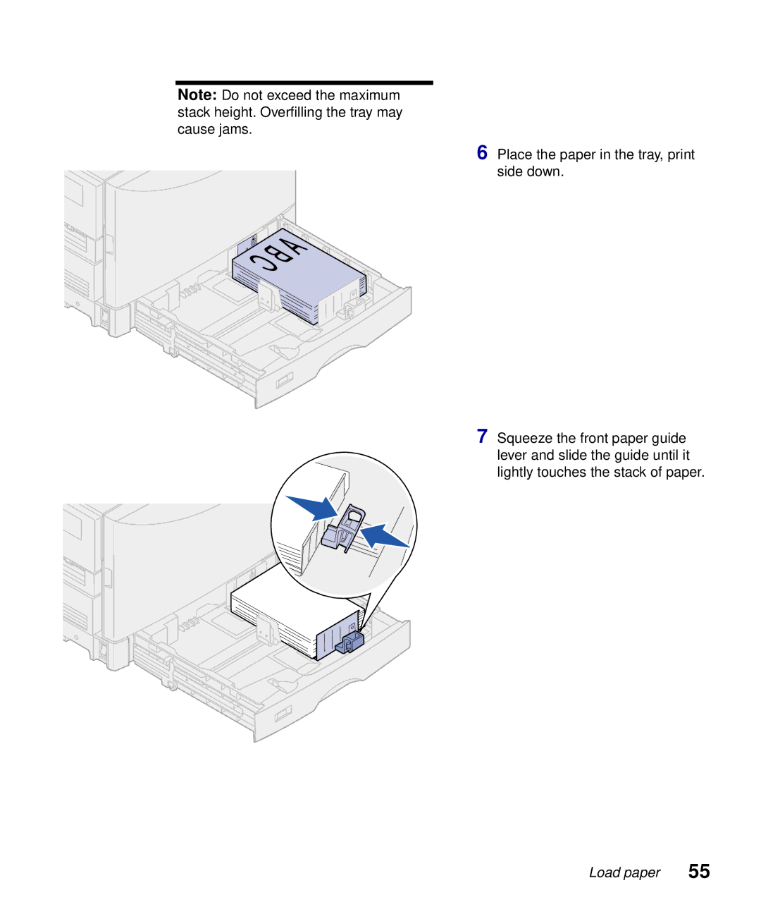 Lexmark S510-2222-00 setup guide Load paper 