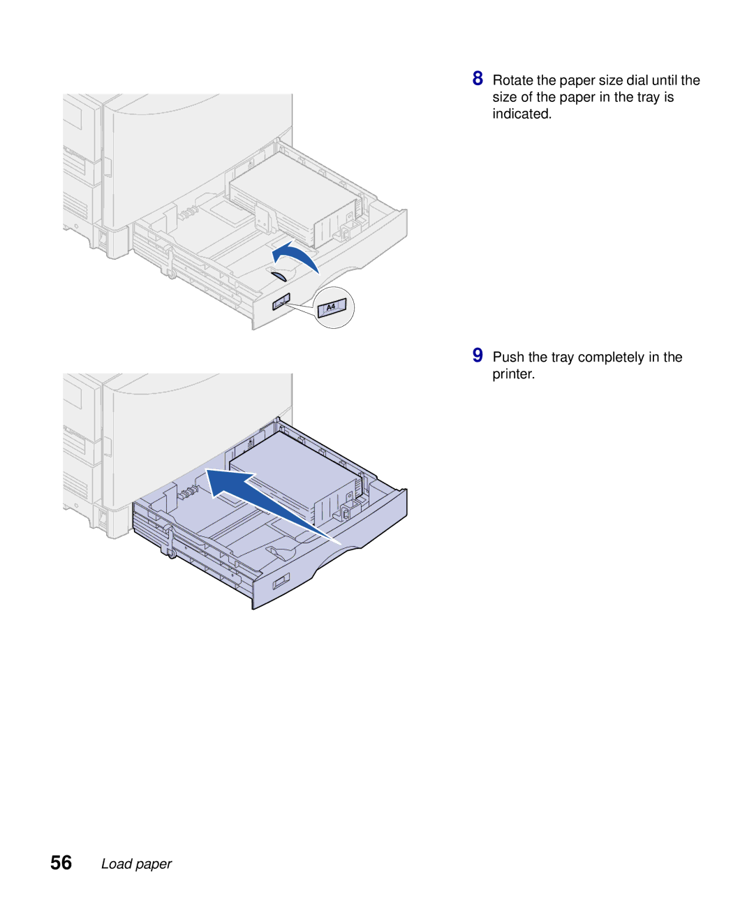 Lexmark S510-2222-00 setup guide Load paper 