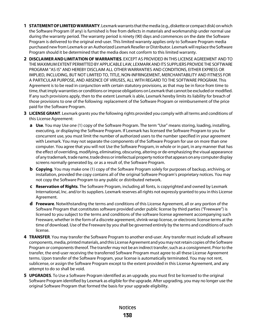 Lexmark S600 Series manual 138 