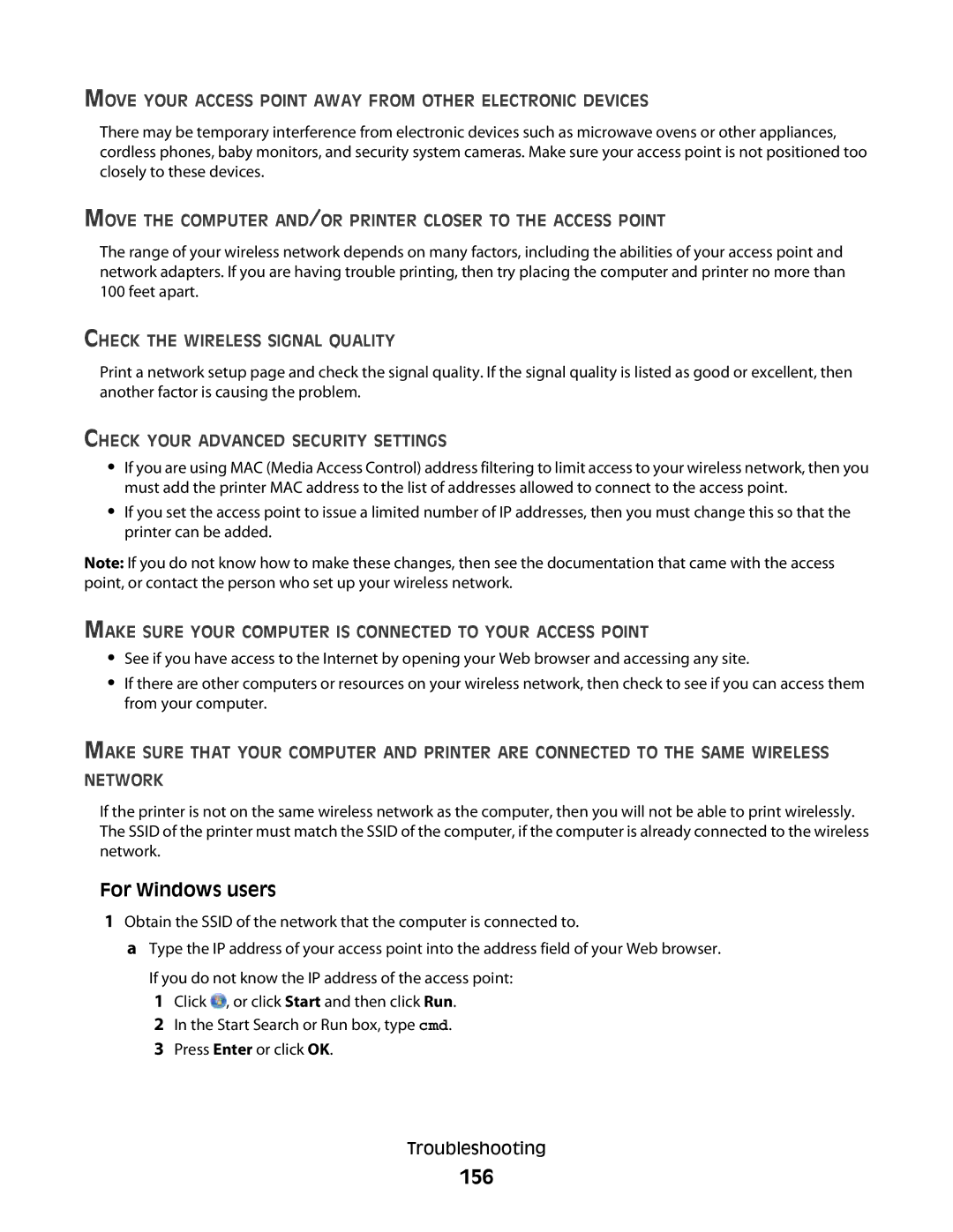 Lexmark S800 manual 156 