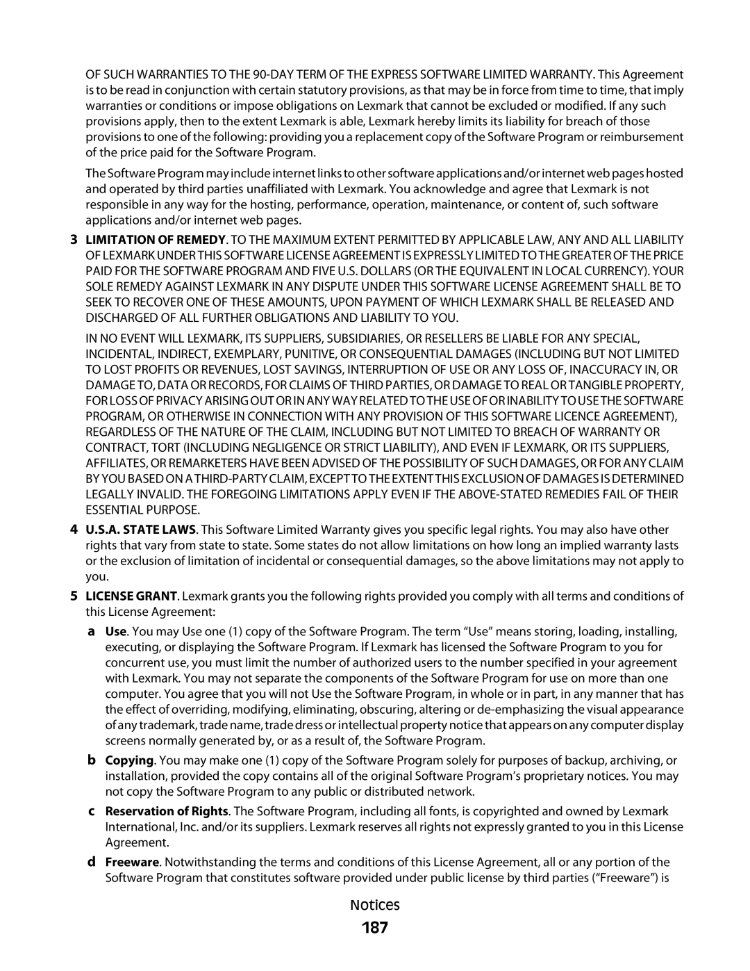 Lexmark S800 manual 187 