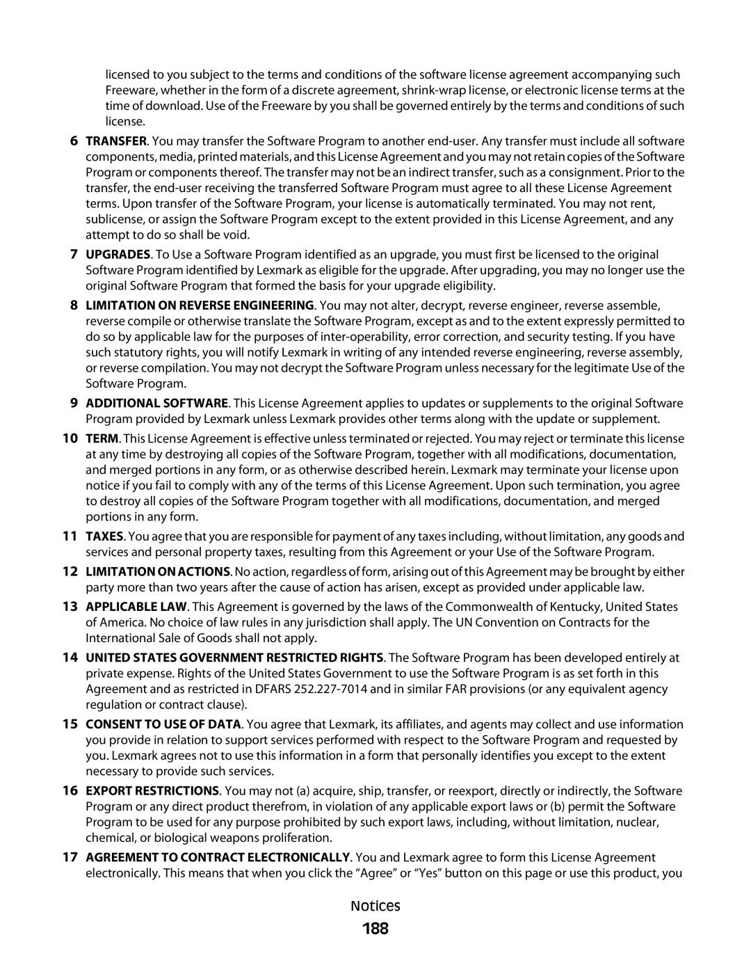 Lexmark S800 manual 188 