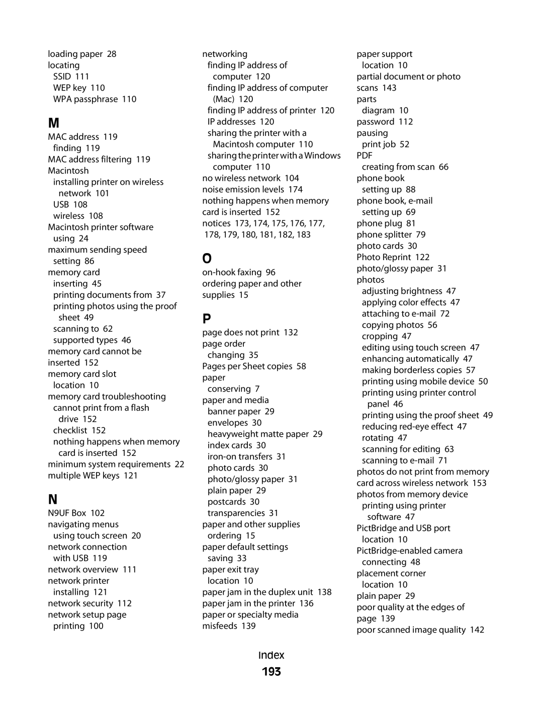 Lexmark S800 manual 193 