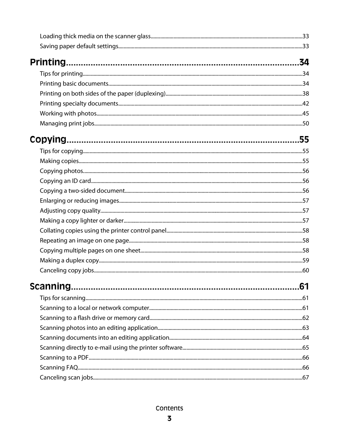 Lexmark S800 manual Copying, Scanning 